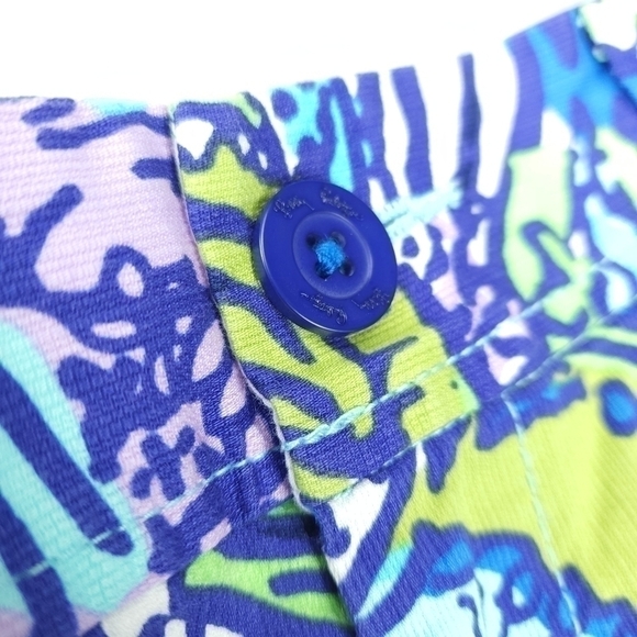 🔴 Lilly Pulitzer The Callahan Short Blue Purple White Shorts Sz 4 - Picture 3 of 9